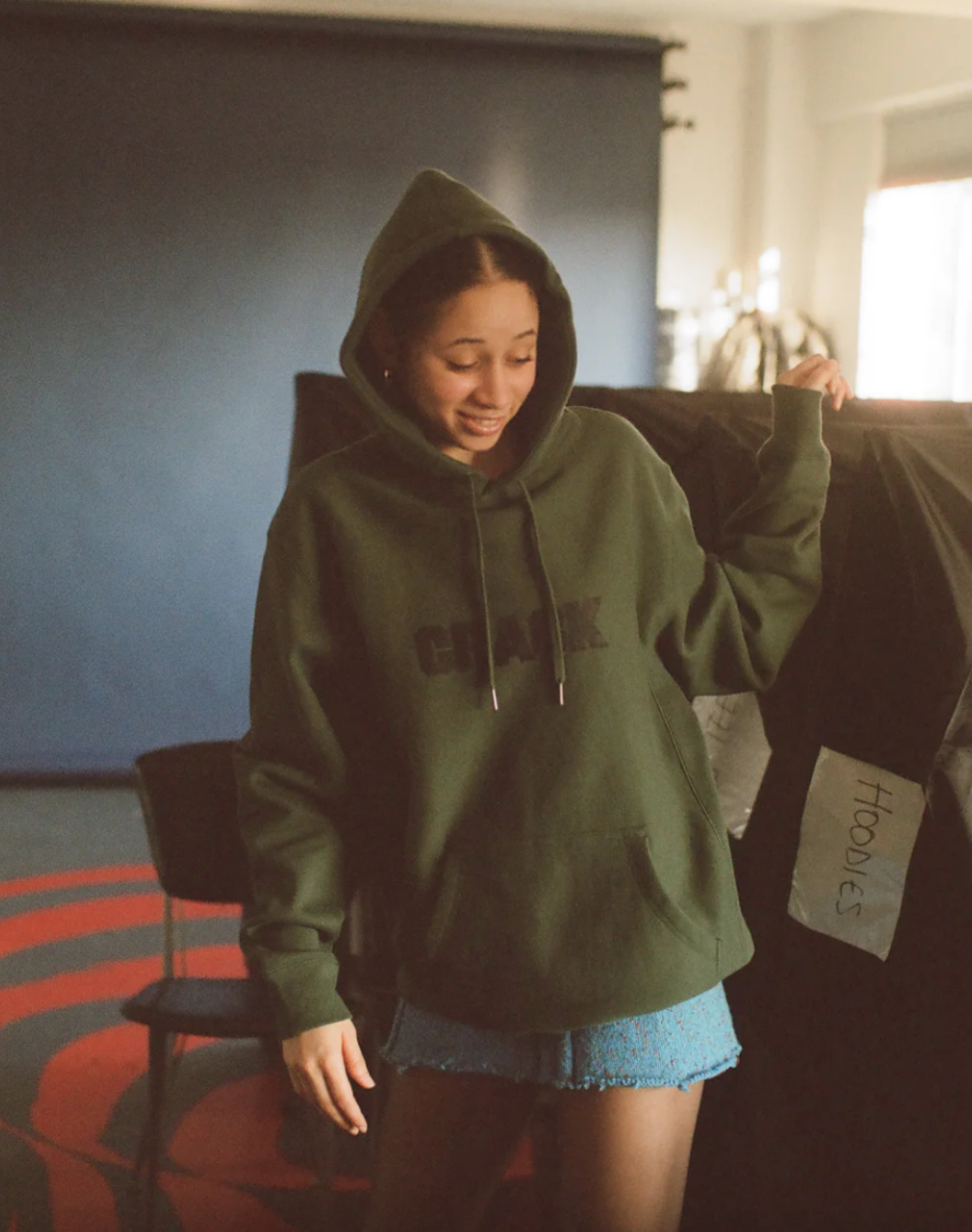Still Independent: Green Classic Logo Hoodie