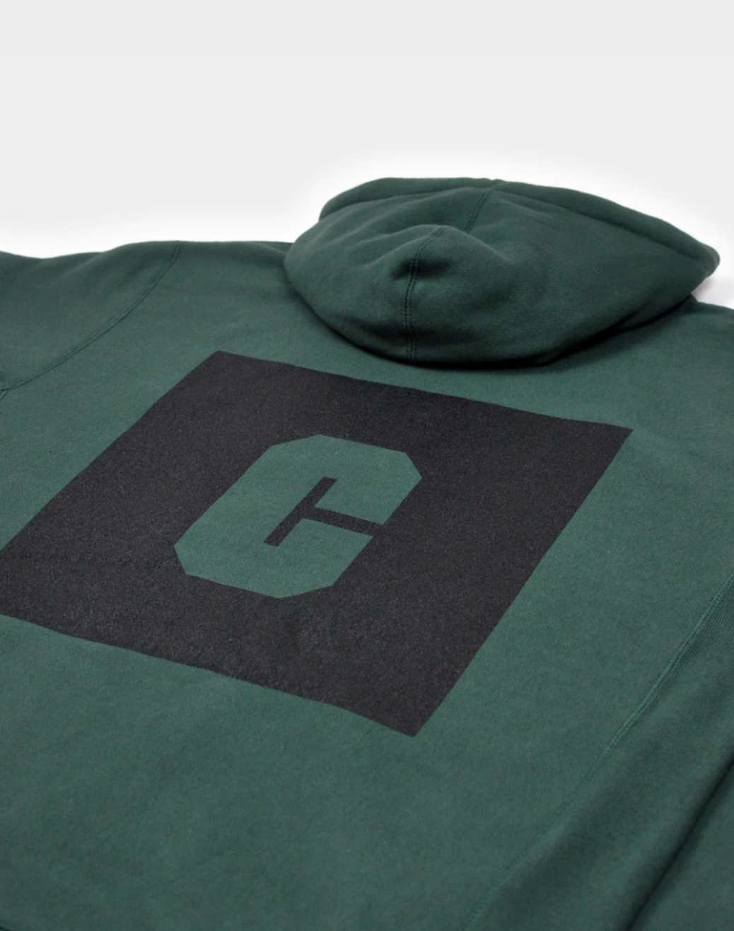 Still Independent: Green C Print Hoodie