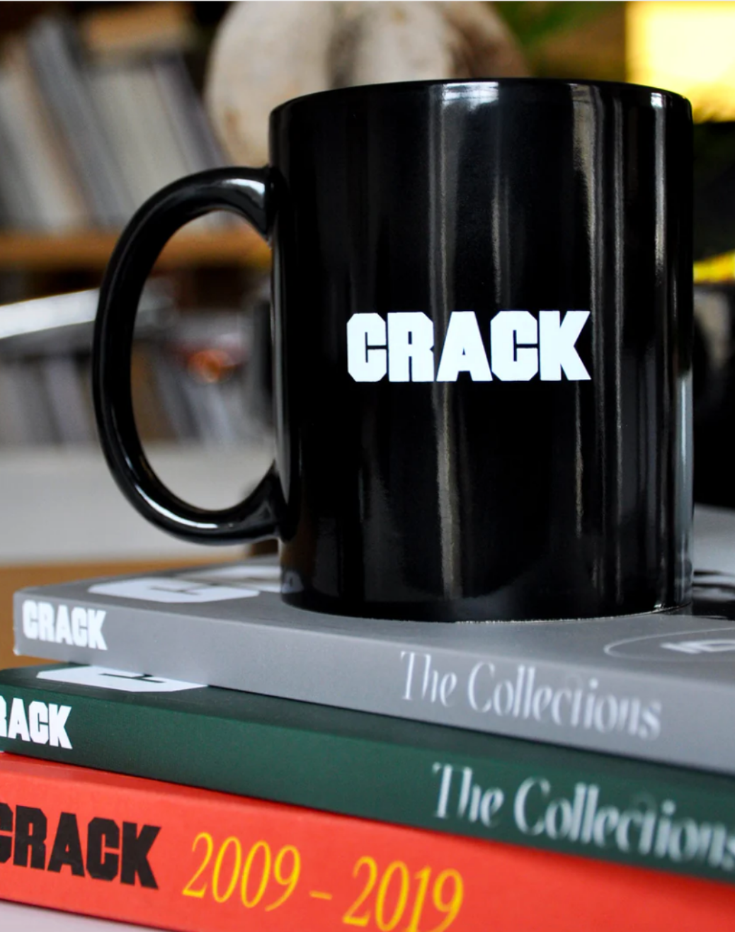 Crack Logo Print Ceramic Mug