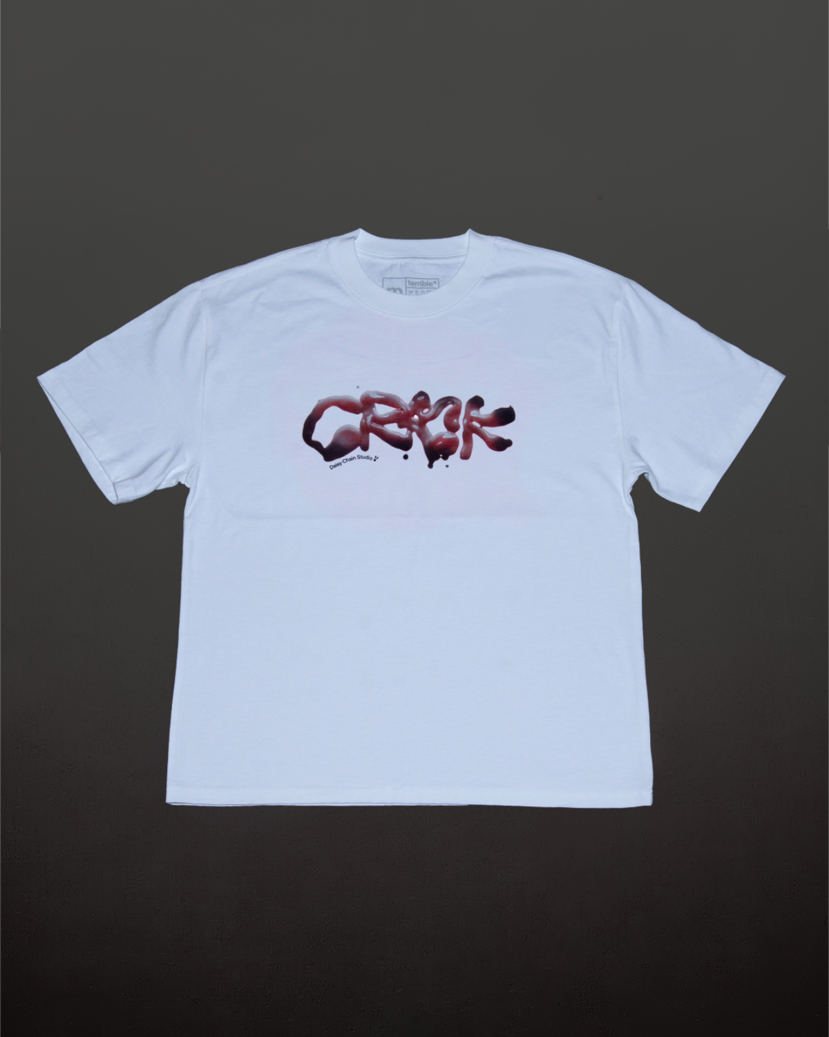 Crack X Daisy Chain Studio: White Short Sleeve Tee