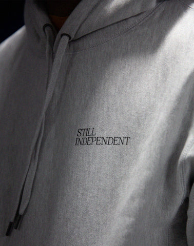 Still Independent: Grey C Print Hoodie